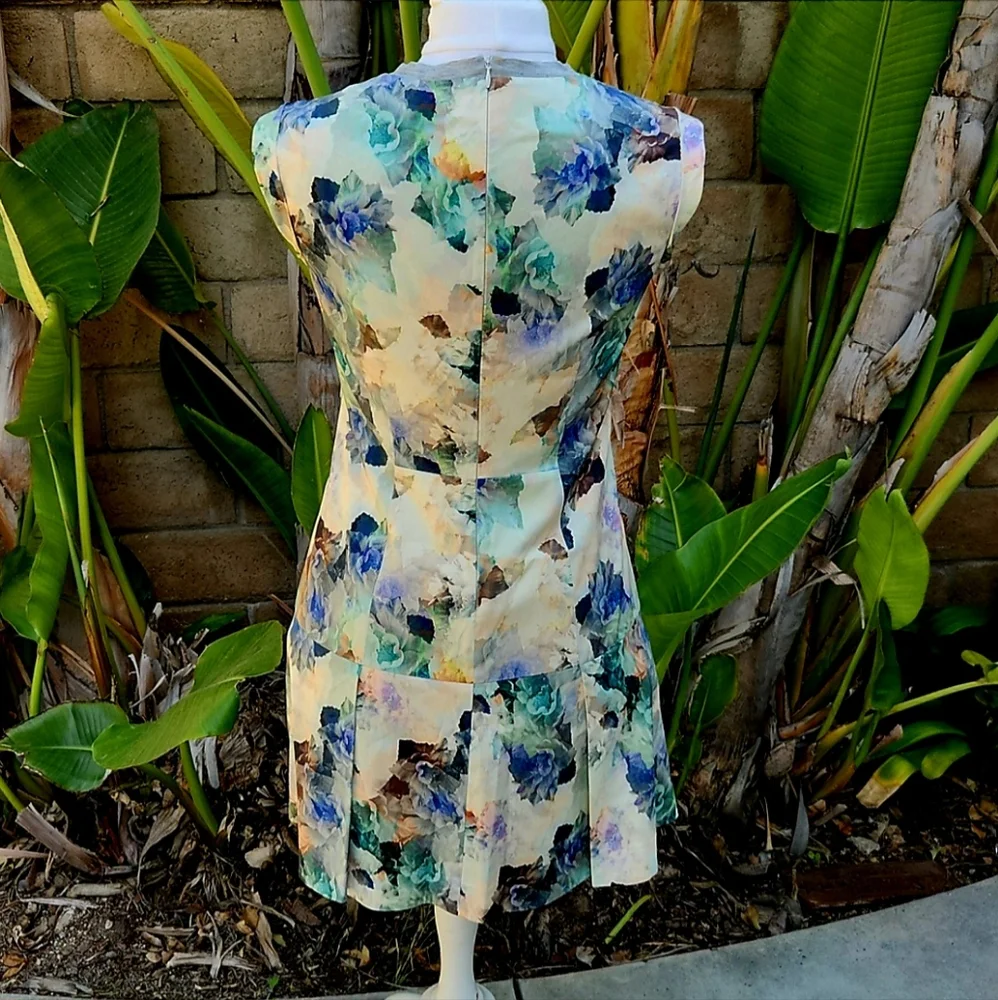 LAST CHANCE!!  Rebecca Taylor Enchanted Gardens Floral Print Dress, Size 6 - Picture 4 of 11